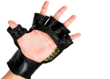 (UFC Премиальные MMA тренировочные перчатки 6 унций чёрные L/XL)